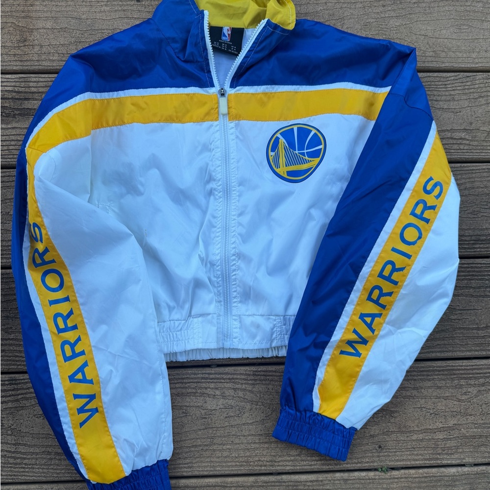 NBA Golden State Warriors cropped jacket medium